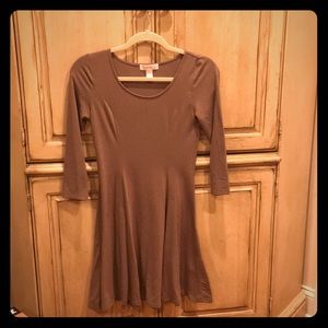 Long Sleeve Tan Dress